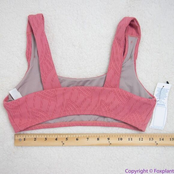 NEW Seea x Free People Georgia bikini top flamingo pink, M - Picture 4 of 10